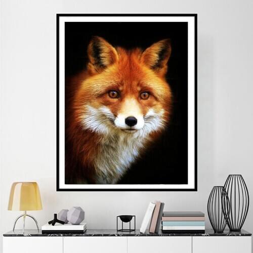 Painting By Numbers Animal Fox Drawing Set Canvas Acrylic Picture By Numbers Unique Gift Home Decor Hand Painted Wall Art