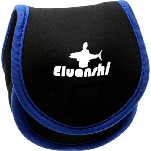 ELUANSHI Nylon neoprene protect spinning fly reel bag cover case pouch pocket box for fish lure carp fishing Blue