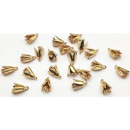 New arrival! 13x8mm 100Pcs Copper Flower Charm for Necklace/Earrings DIY making parts,Jewelry Accessories Findings & Components