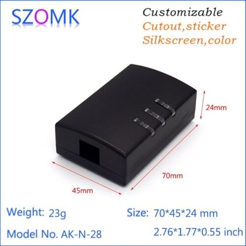 One piece szomk LED plastic enclosure junction box for pcb plastic box for electronics project housing 70*45*24mm