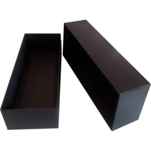 Wholesale 22.5x9.5x4.5cm Black kraft paper box/Socks/ Underpants/ Scarf/ Towels/ Gift packing boxes /food box200pcs/lot