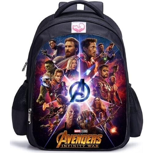 16 Inch Hulk Iron Man Children School Bags Orthopedic Backpack Kids School Boys Girls Mochila Catoon Bags