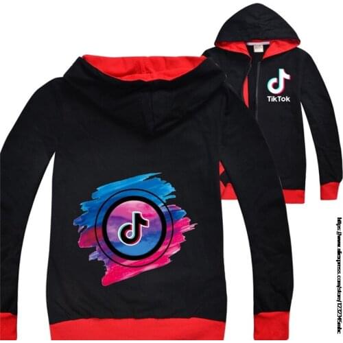 Autumn Childrens Cartoon Tik Tok Jacket Boys and Girls Baby Outing Clothes Jacket Children Zipper Cardigan Jacket 2-15Y