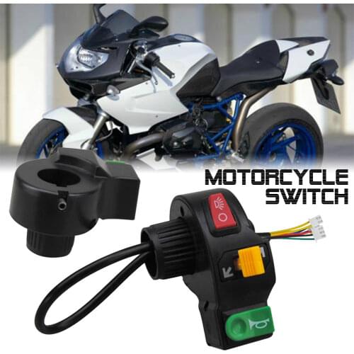 3 in1 Motorcycle Switch Electric Bike Scooter ATV Quad Light Turn Signal Horn ON/OFF Button for 22mm Dia Handlebars Motorbike AC