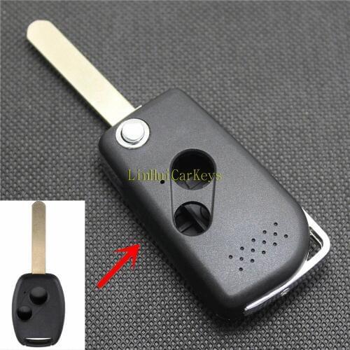 PINECONE for HONDA FIT CRV CITY CIVIC ACCORD Car Key Case 2 Buttons Easy Install Spiale Uncut Blade Replace Key Shell Cover 1 PC