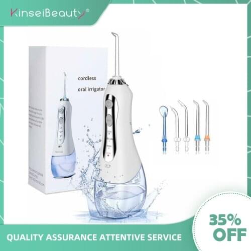 3 Modes Oral Irrigator Portable Water Dental Flosser Water Jet Floss 300ml Water Tank + 6 Jet Tips USB Rechargeable