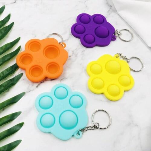Push Bubble Fidget Toys Adult Stress Relief Toy Keychain Antistress Soft Squishy Anti-stress Relaxing Gift Anti Stress Toys