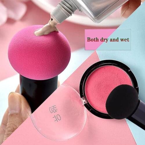 Multicolor Random Mushroom Head Shape Makeup Powder Puff Sponge Face Soft Suitable For Liquid Base Makeup Easy Carry Makeup Tool