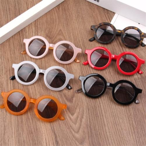 Retro Round Frame Kids Sunglasses Baby Wild British Style Plastic Children Sunglasses Uv Protective Eyewear Driving Goggles