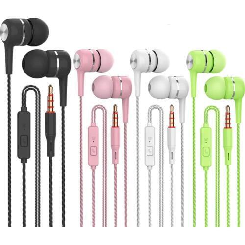 VPB S12 Sport Earphone wholesale Wired Super Bass 3.5mm Crack Colorful Headset Earbud with Microphone Hands Free for Samsung