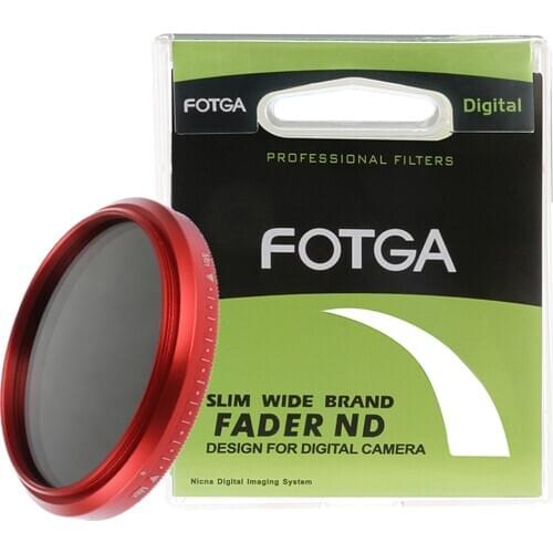 Camera Glass Slim ND2-400 Neutral Density Fader Variable ND Filter Filtering Lens 49mm Red