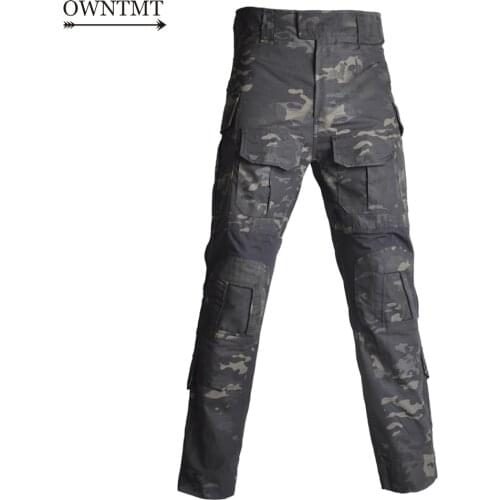 Outdoors Camouflage Military Tactical Pants Army Multicam Uniform Trousers Airsoft Paintball Combat Cargo Pants with Knee Pads