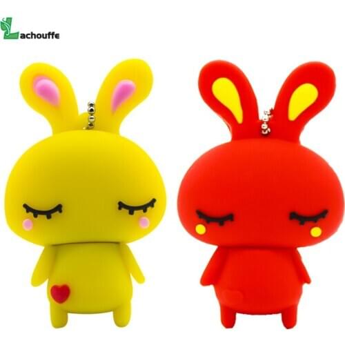 Cartoon Rabbit Animal Series USB 2.0 Flash drive 128GB 8GB 16GB pen drive 32GB 64GB Pendrive usb Memory Stick