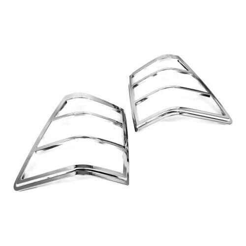 2pcs ABS Rear Tail Light Lamp Cover Chrome For Jeep Grand Cherokee 05-10