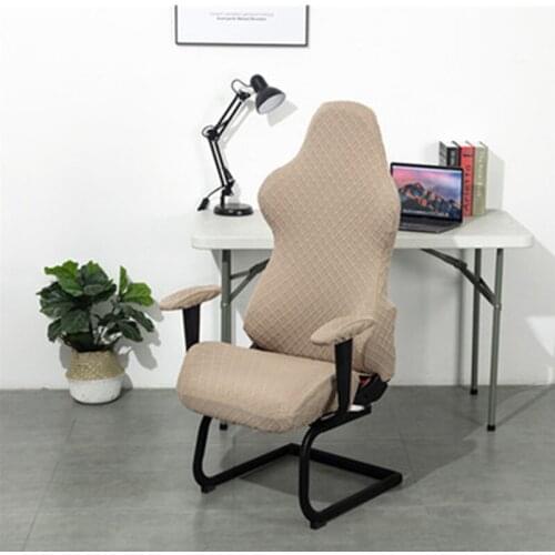Jacquard Gaming Chair Cover Spandex Stretch Office Computer Arm Chair Slipcover Elastic Seat Cover for Computer Chair Seat Case