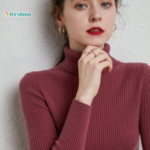 Womens High Neck Basic Style Sweater Slim and Thick Winter