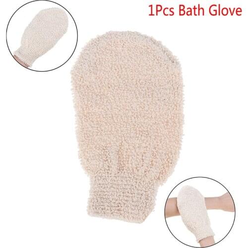 1pcs Exfoliating Hemp Glove Mitt Mitten Bath Sponge Scrubber Remove Dead Skin Deep Clean & Invigorate Your Skin Double Side