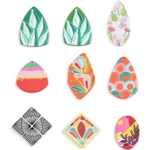 10PCS Leaf Unicorn Jewelry Accessories Hand Made Earrings Making Connectors DIY Pendant Jewelry Findings Components Charms