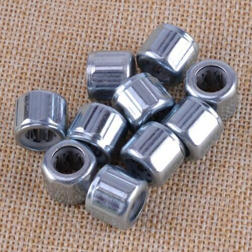 10PCS Silver Octagonal One Way Clutch Bearing Needle Roller 1.4x0.8x1.2cm Fit For EasyMop HF081412 Replacement Stainless Steel