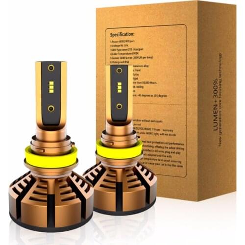 2PCS Car H4 Hi/Lo Beam LED Headlight H1 H7 H8 H11 HB3 HB4 9006 bulb ZES chip 4000K 5000K 6000K White Auto led fog light Headlamp