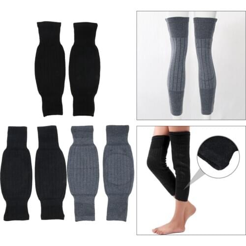 2Pcs Unisex Cashmere Compressions Knee Sleeve Pad Thicken Warm Knee Supports