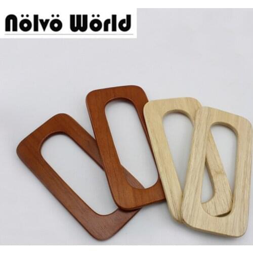 5 pairs=10 pieces,20*10cm Large Solid Natural wood handle for knit bag sewing,Rectangular Wood woman bag handles