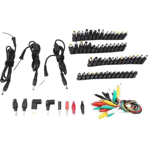 76Pcs/Set of Universal Laptop 5.5X2.1mm DC Power Adapter Connector AC DC Conversion Jack Power Adapter Connector Plug