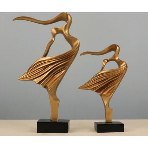 Simple Character Abstract Dancing Girl Resin Crafts Ornaments Living Room TV Cabinet Porch Decoration Wedding Gift