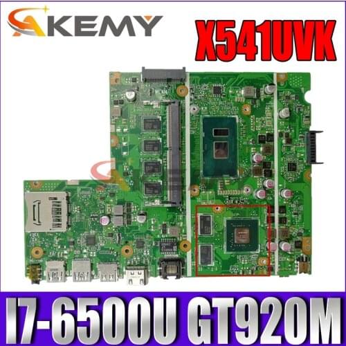 Akemy X541UVK Laptop motherboard for ASUS X541UJ X541UV original mainboard 4GB-RAM I7-6500U GT920M