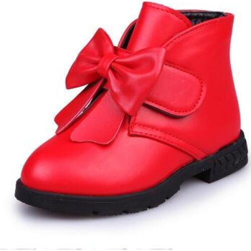 Add Wool Warm Snow Boots For Children Non-slip Flat Round Toe Girls Baby Lovely shoes New Winter 3 Colors