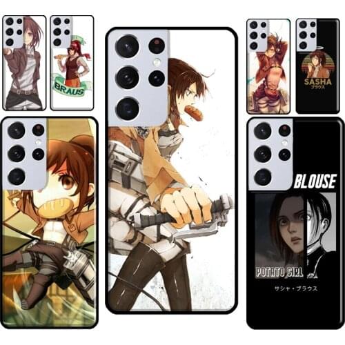 Attack on Titan Sasha Braus Case For Samsung Galaxy S21 Ultra Note 20 S20 FE S8 S9 S10 Note 10 Plus S10e Phone Cover