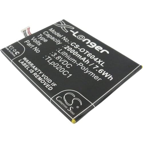 CS 2000mAh/7.60Wh battery for Alcatel 6039S-2AALUS7,One Touch Idol 2 One Touch Idol Alpha,OT-6034,OT-6034M,TLp020C1