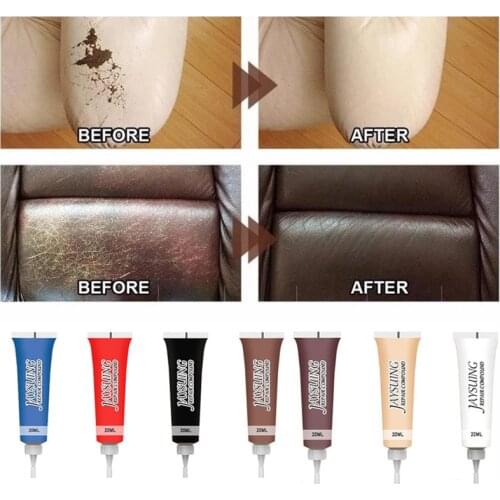 20ml Colorful Leather Repair Gel Car Seat Repair Scratches Cracks Homesofa Seat Leather Complementary Tools Refurbishing Cream