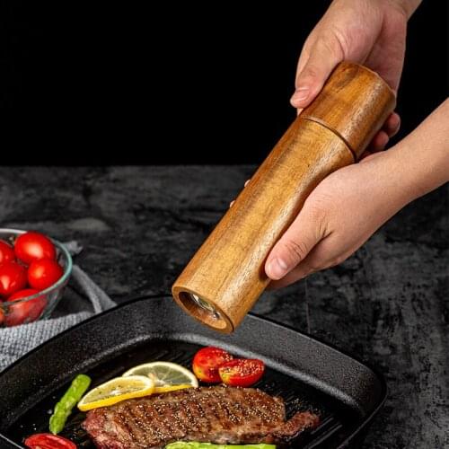 Wooden Salt and Pepper Grinders, Manual, Sea Salt and Pepper Mills for Seasoning, Meal Prep, Cooking, Serving, Dining JU31607