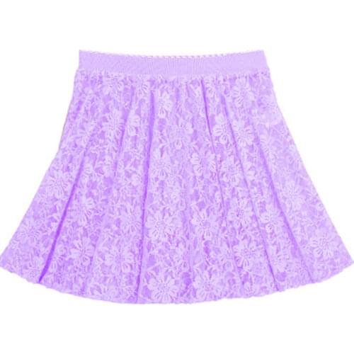Child Ballet Dance Skirt Classic Floral Lace Mini Pull-On Wrap Girl Elastic Tutu Dress Costumes For Kid