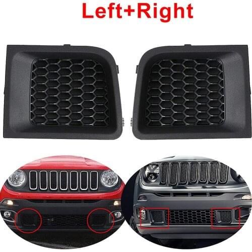 For Jeep Renegade 2015-2018 Car Left+Right Front Lower Bumper Grill Grille Bezel Cover (Pair) 735618579 Left / 735618580 Right