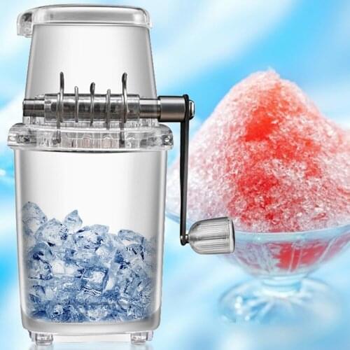Ice Crusher Manual Shaver Ice Chopper Slushies Smoothies Crushing Tool Fried Ice Machine Transparent DIY Children Snack