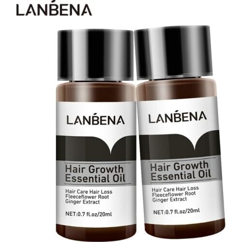 LANBENA Hair Growth Essence Preventing Hair Loss Hair Growth Products Essential Oil Treatment Hair Care Andrea 20ml 2PCS