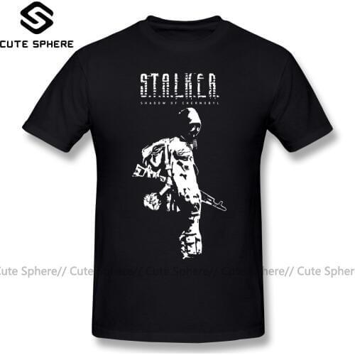 Stalker Game T Shirt Stalker SOC White T-Shirt Oversized Streetwear Tee Shirt 100 Cotton Short Sleeve Fun Print Male Tshirt