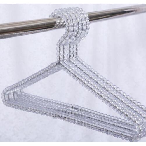 Fashion Acrylic Beads Hanger Women Clothing Skirts Dress Display Lady Clothes Crystal Hangers Free Shipping SN1273