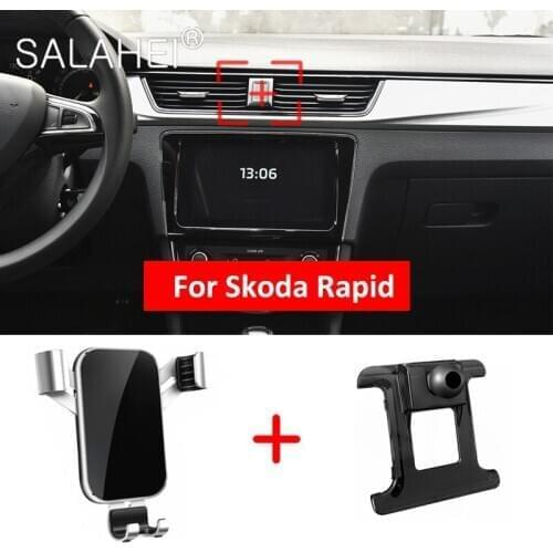 Fashionable Car Phone Holder Stand Mount Air Outlet Vent Clips Buckle for Skoda Rapid Car Accessories For Smartphone in Buckle