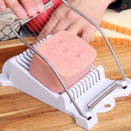 Stainless Steel Ham Slicer Lunch Meat Slicer Banana Cutter Egg Sausage Slicer Home Multifunctional Kitchen Gadgets JA55