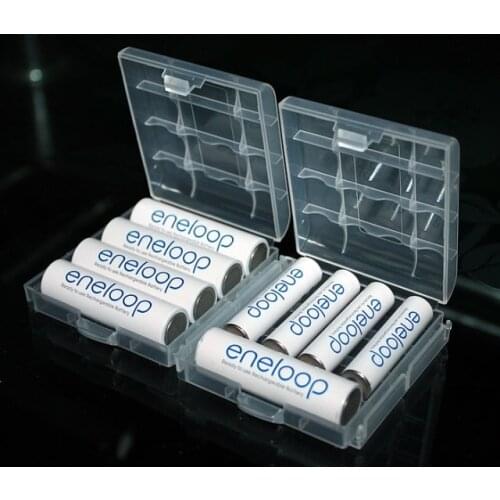 New 2 PCS Protable Hard Plastic Case Holder Storage Box AA AAA 14500 Battery