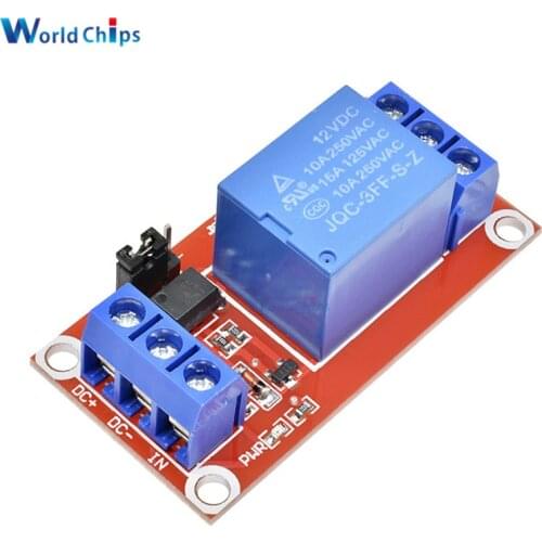 One 1 Channel 5V 9V 12V 24V Relay Module Board Shield for Arduino with Optocoupler Support High and Low Level Trigger Module