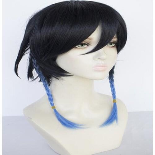 Anime Venti Barbatos Braids Wig Cosplay Costume Heat Resistant Synthetic Hair Game Genshin Impact Party Wigs
