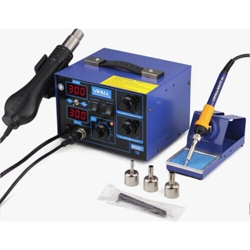 220V YIHUA 862D-plus Soldering Station LED Display 2 in 1 SMD SMT ESD Soldering Hot Air Station for IC Desoldering