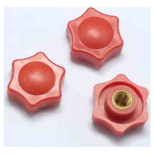 M4 M5 M6 nut handle Plum plastic head Nuts five-star handle Copper bolts Red Color stainless steel whirling rotating