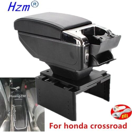 For Honda crossroad Armrest box For honda crossroad Car Armrest box Retrofit parts Interior Storage box accessories USB LED