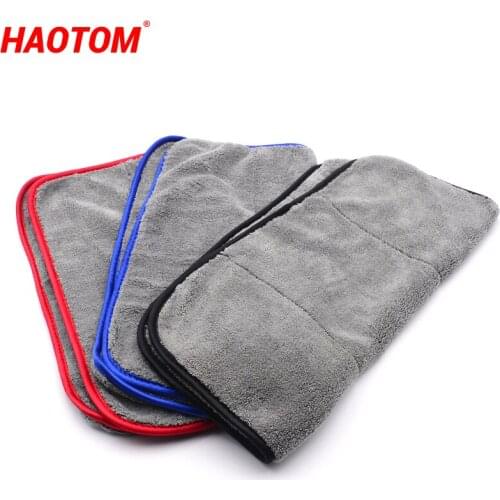1PCS 1000GSM 45x38cm Car Wash Towel Large Size Thick Plush Microfiber Towel Cloths Microfibre Wax Polishing Detailing Absorbent
