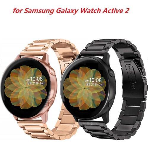 For Samsung Galaxy Watch Active 2 40mm Bands Active2 44mm Band 20mm 22mm Stainless Steel Strap bracelet for Galaxy Watch 46mm